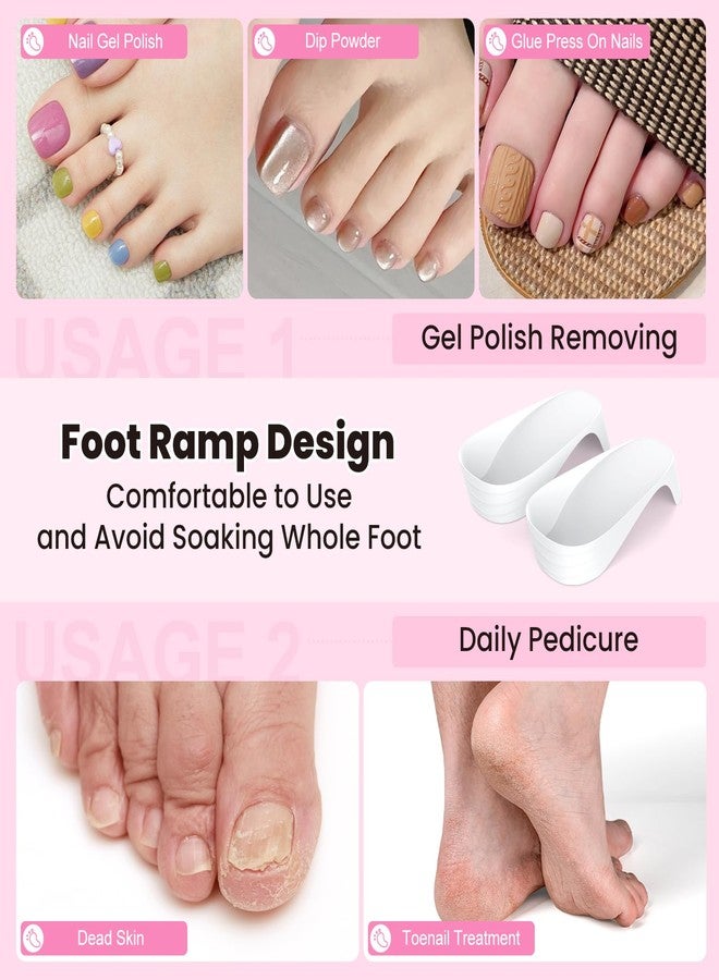 Yokilly Toe Nail Soaking Bowl: Large Size Acetone Proof Toe Soaking Tray for DIY enthusiasts Home Use - Shoe Design Foot Soaking Bath Tub for Soak Off Dip Powder Gel Polish Remover (White) - Image 4